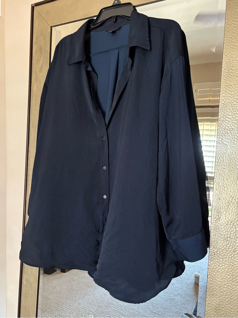 Banana Republic Women's Navy Button-Down Blouse
